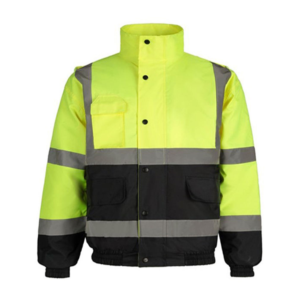 Bacca Sports Construction Reflective Clothes Safety Reflective Jacket High Visibility Workwear Safety Workers Bomber Waterproof Jacket